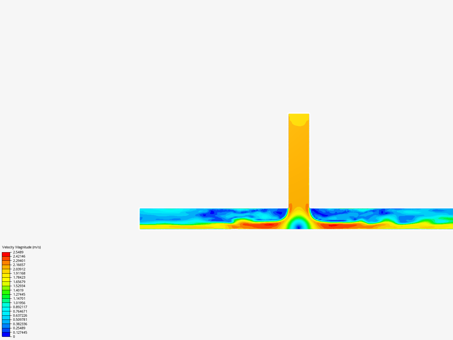T-junction flow video image