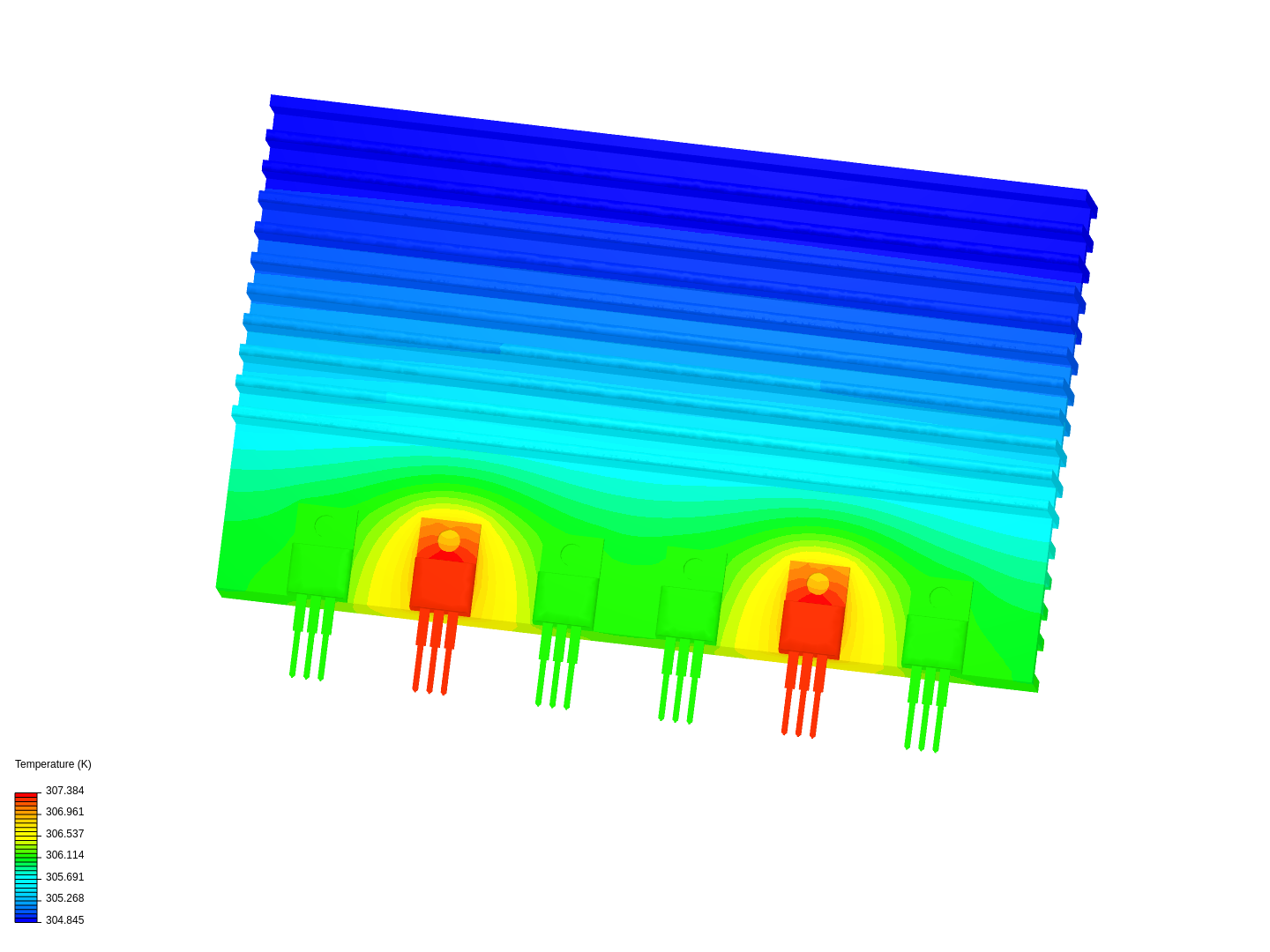heat sink natural convection by kpandit SimScale