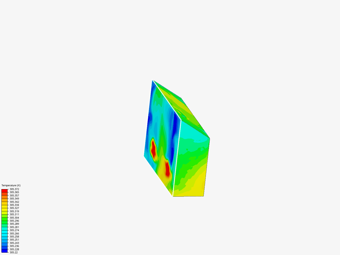 Temperature of Standard House Shape by lchen426 | SimScale