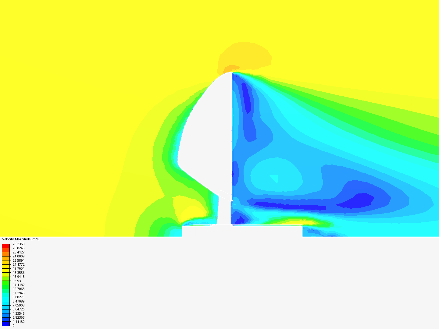 Side view mirror air flow simulation image