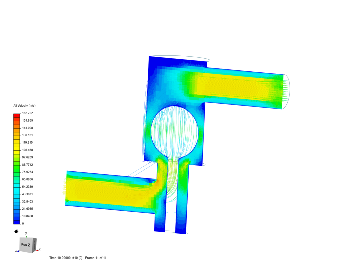 Fluid Flow from the release of a ball valve image