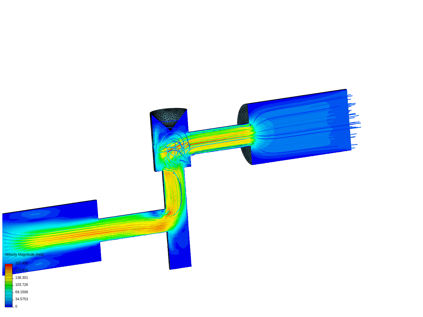 Fluid Flow through a simplified Needle Valve image