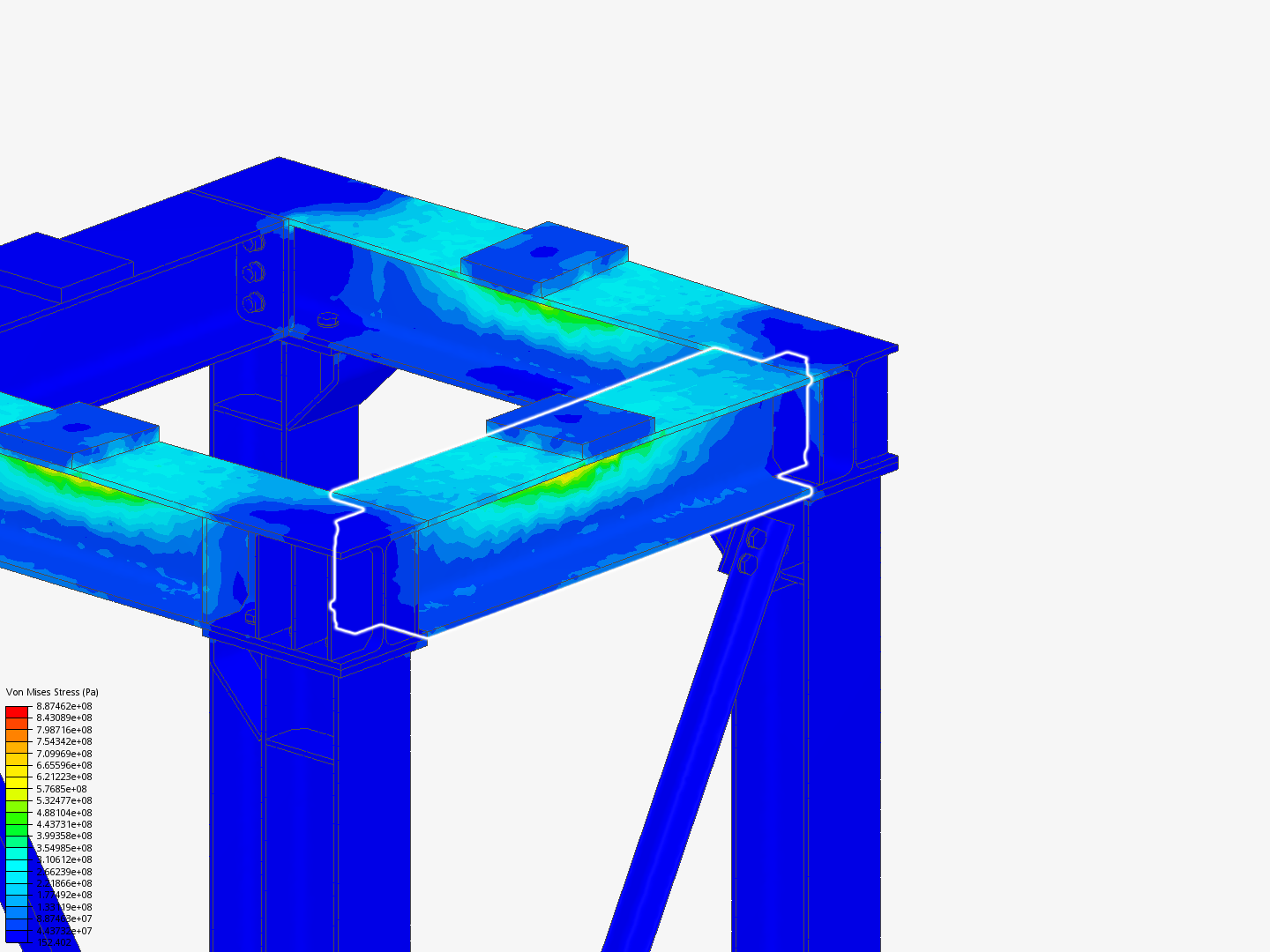 Structure GHR with supports by mbadalocchi | SimScale