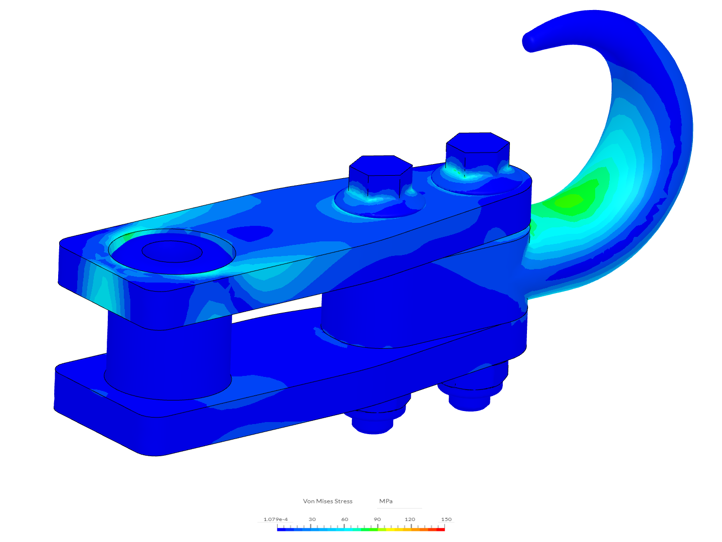 Tow Hitch Hook Structural Analysis image