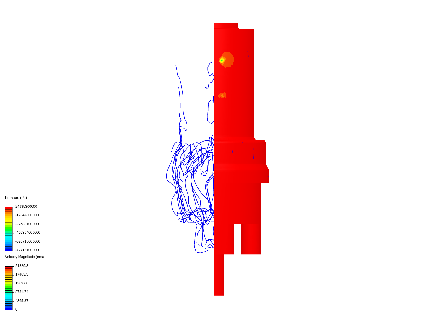 Simulation through a valve image