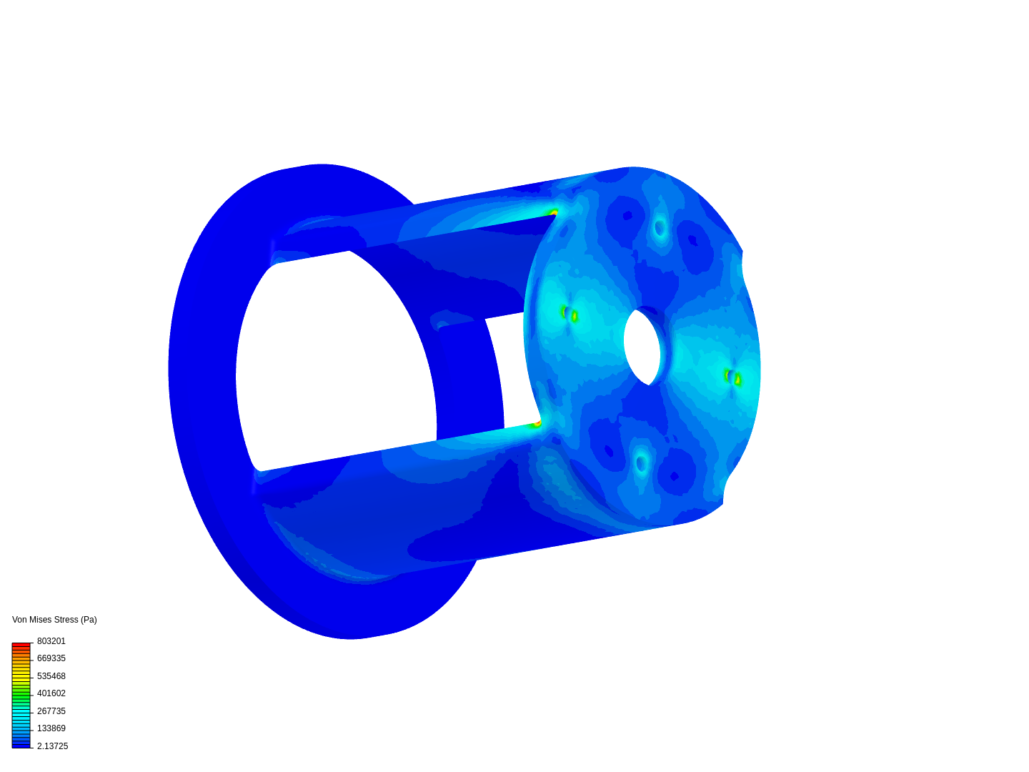 RC Plane Motor Mount FEA image