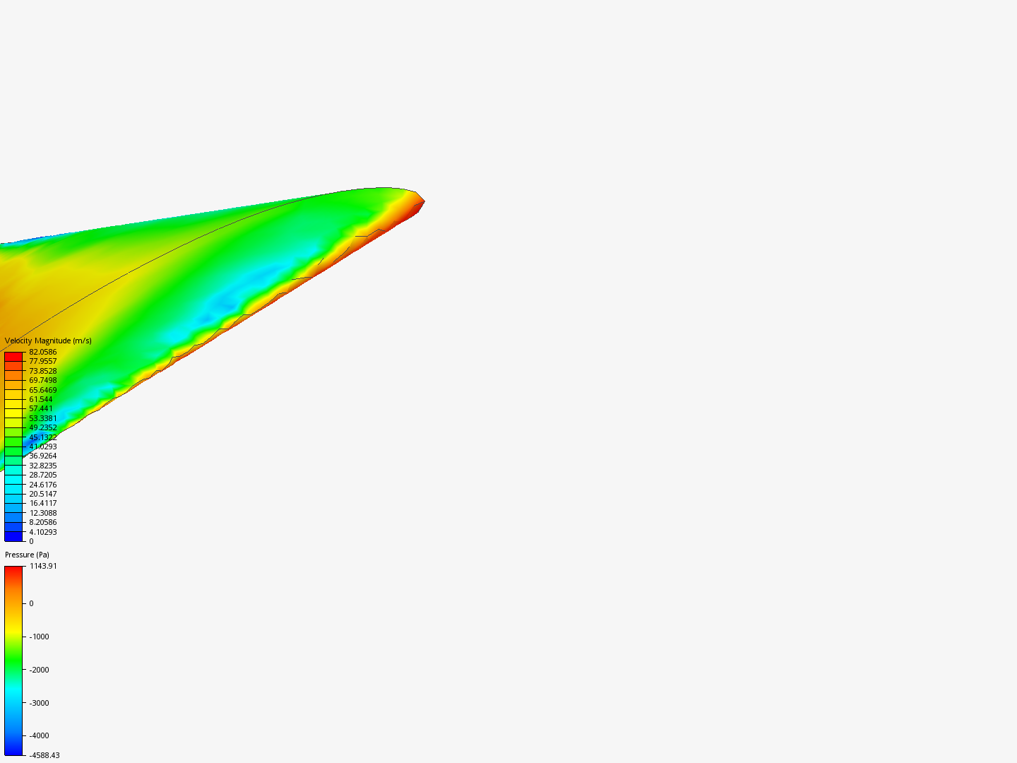 35 swept delta wing simulation image