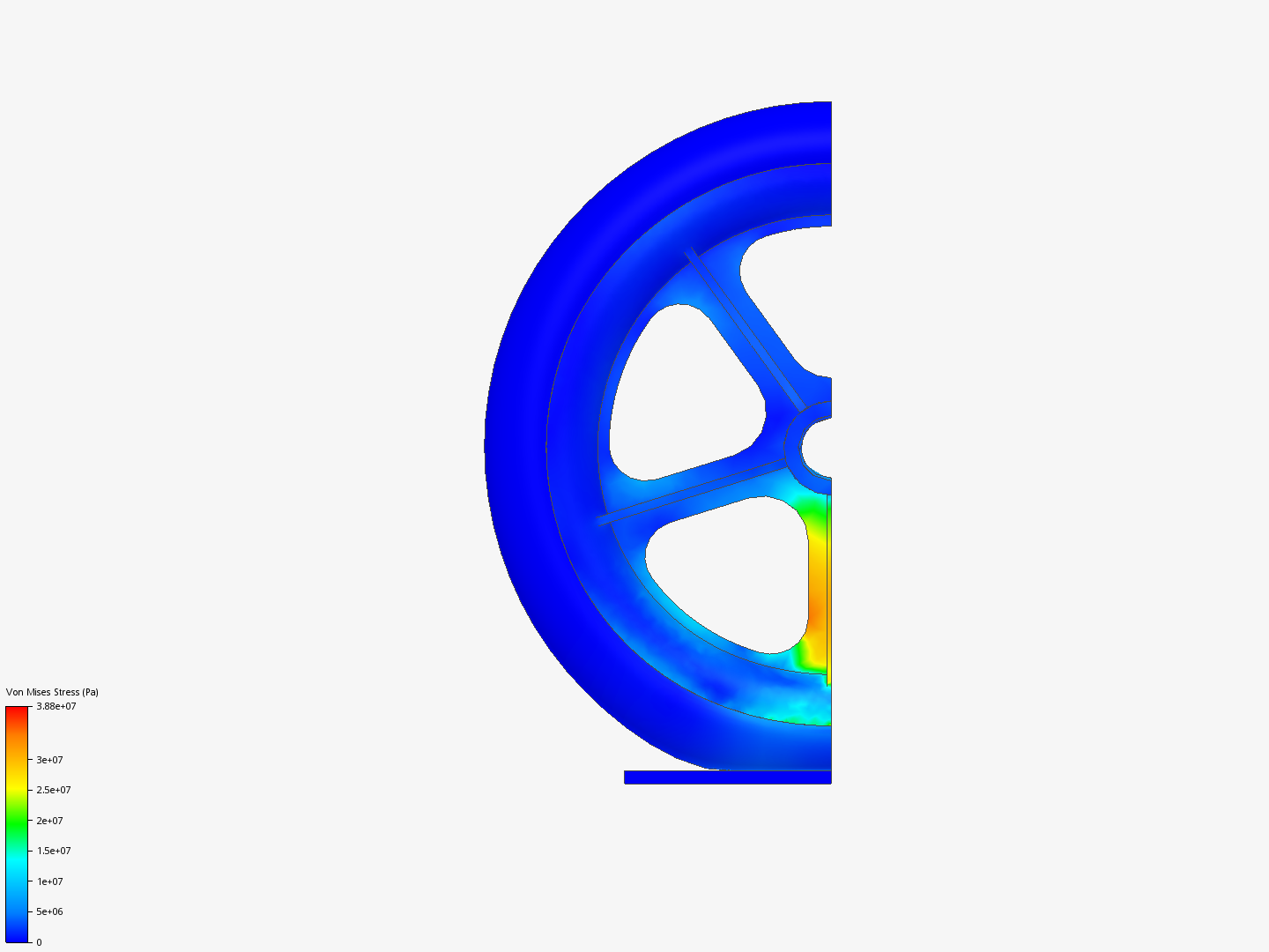 Tutorial: Nonlinear Analysis of a Wheel by mpescadero | SimScale