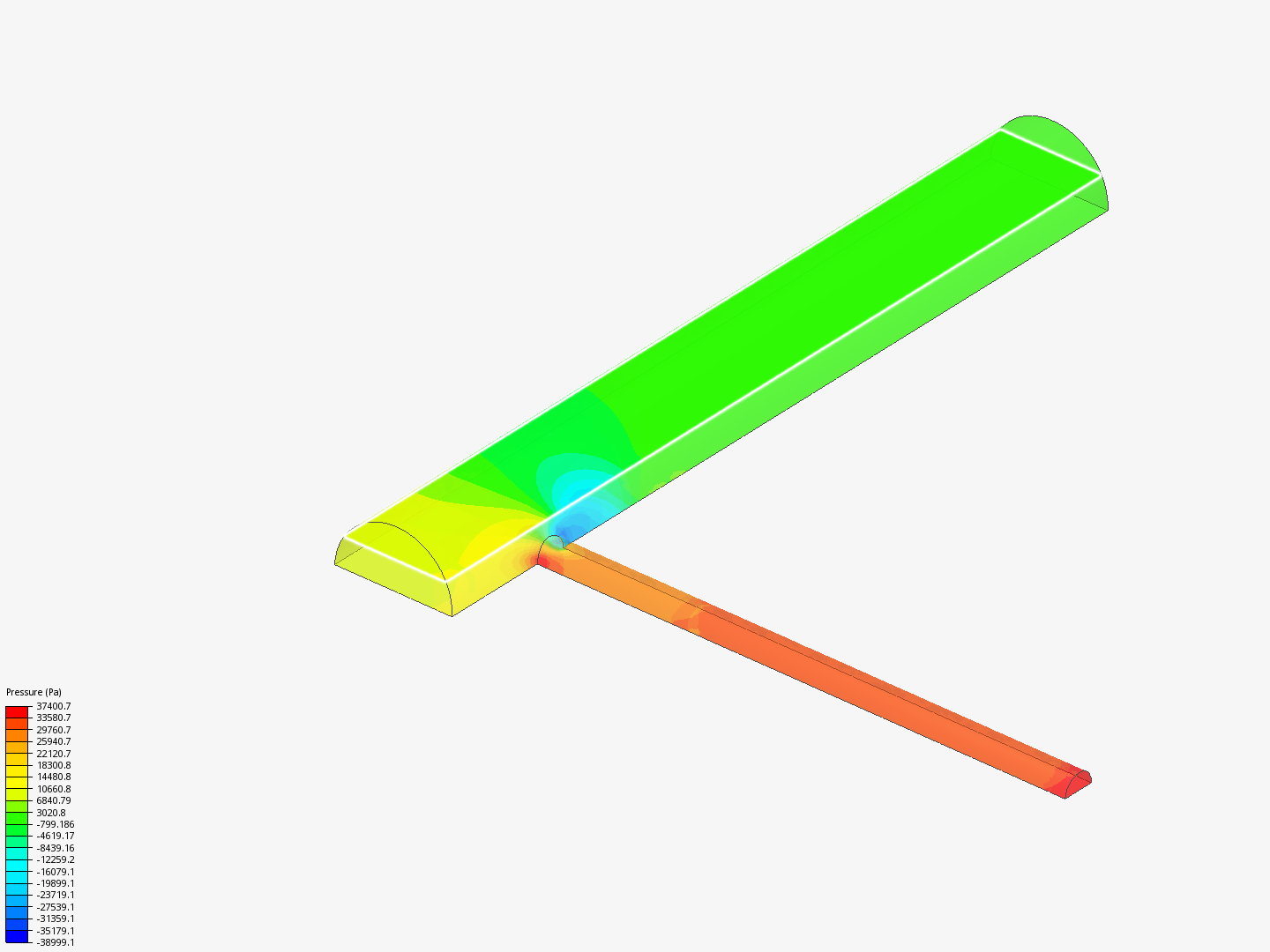 DPE - CFD of a T-conjunction - Model 1 Water image