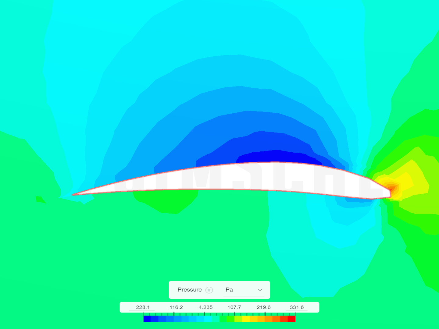 ISC NACA 6409 Full Airfoil - CFD image