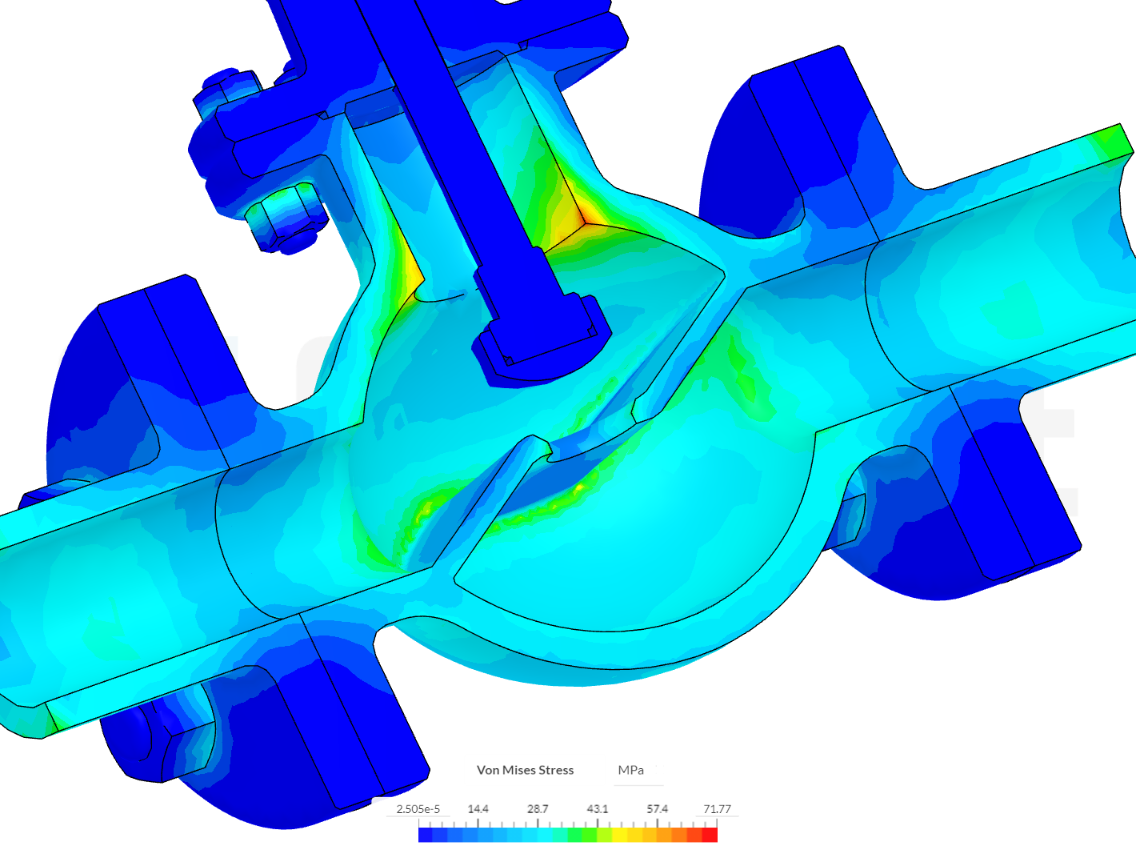 Globe Valve - Thermal Mechanical Fluid Analysis image