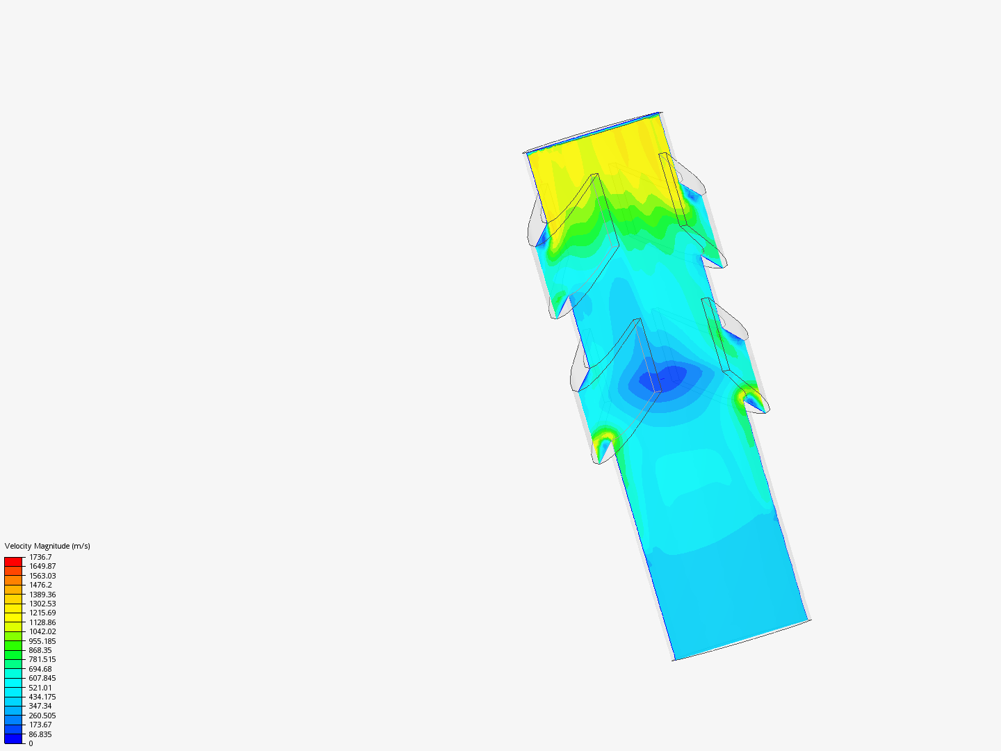 muzzle brake aerodynamic simulation image