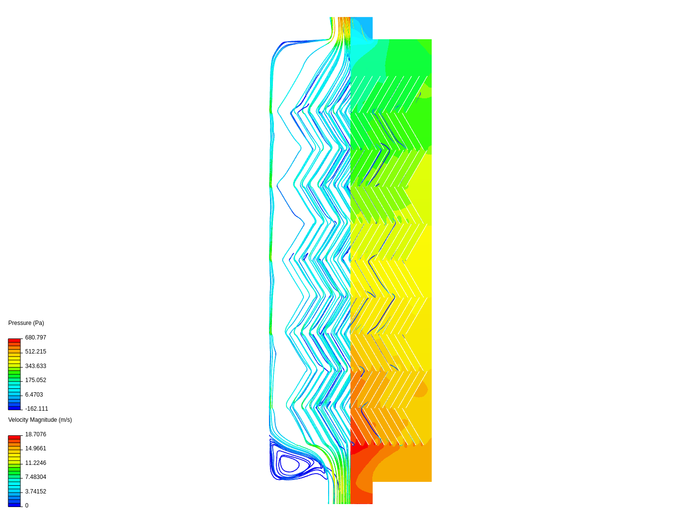 Flow in disturbed pipe image