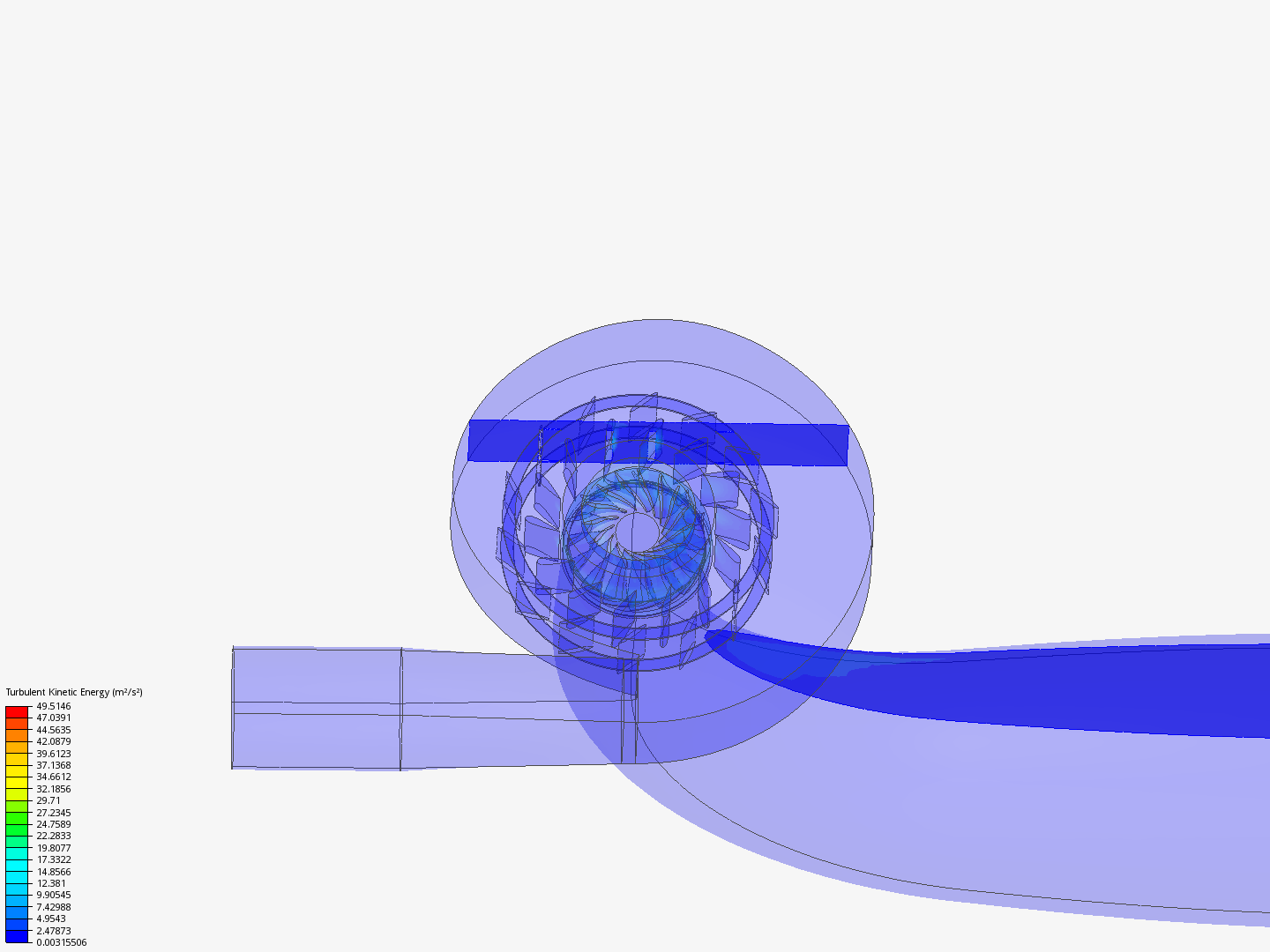 Tutorial: Fluid Flow Simulation Through a Water Turbine image