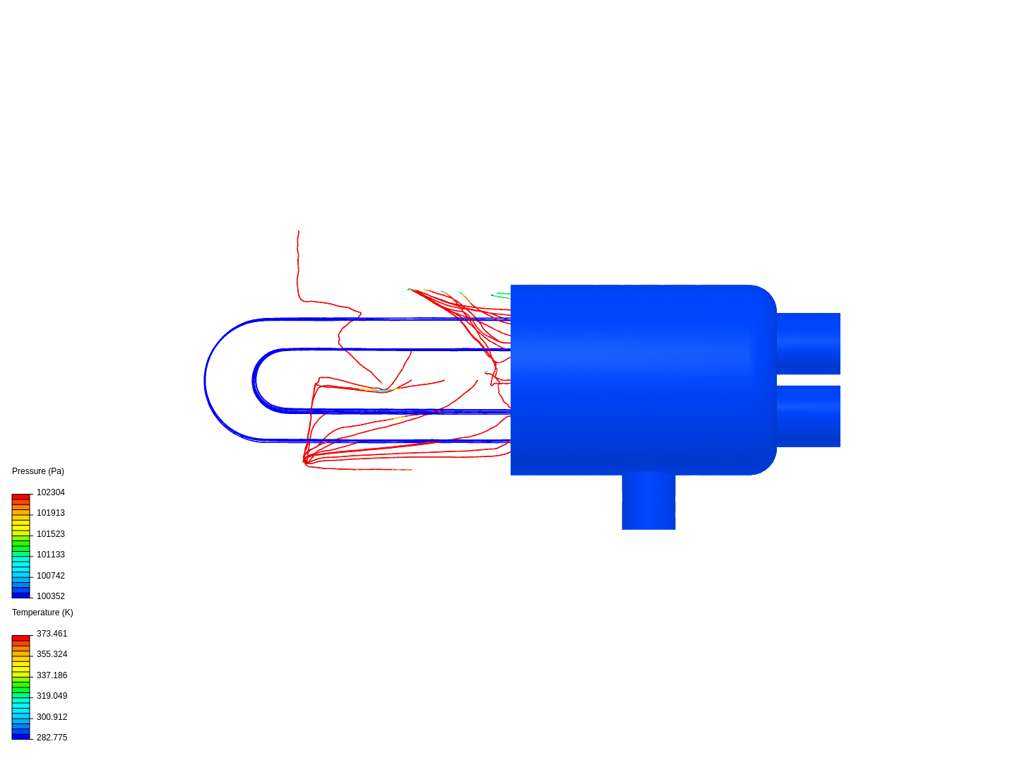 U type Heat Exchanger transient image