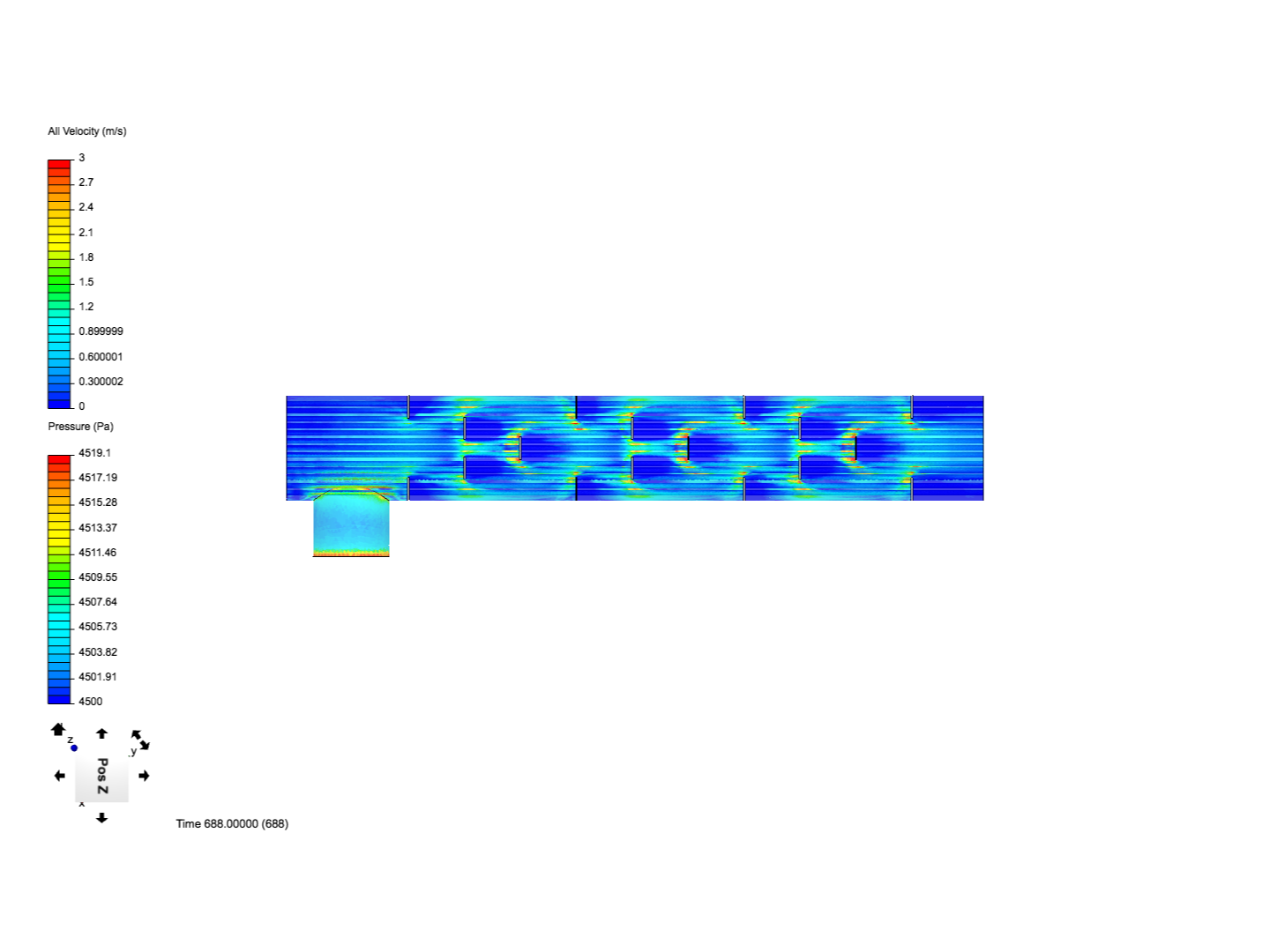 baffle flow by ordosays SimScale