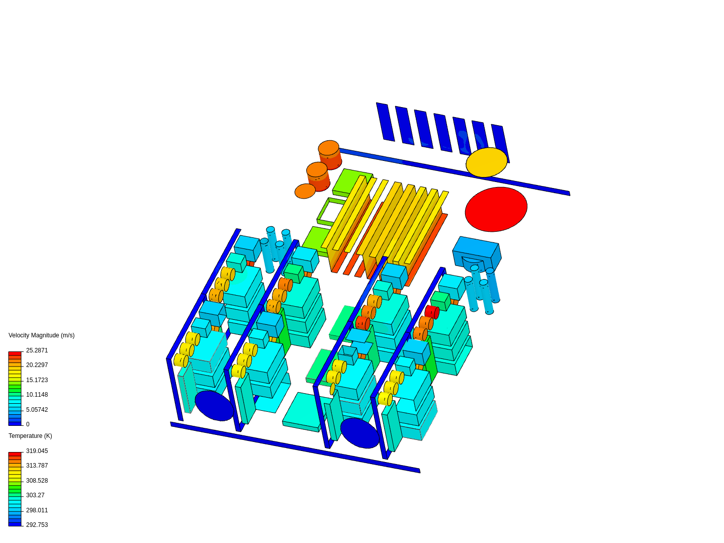 Electronic package cooling -CHT Simulation image