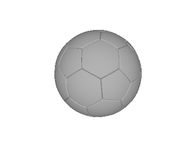 Simulation of airflow around a football image