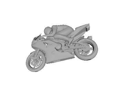 Turbulent airflow around a motorbike image