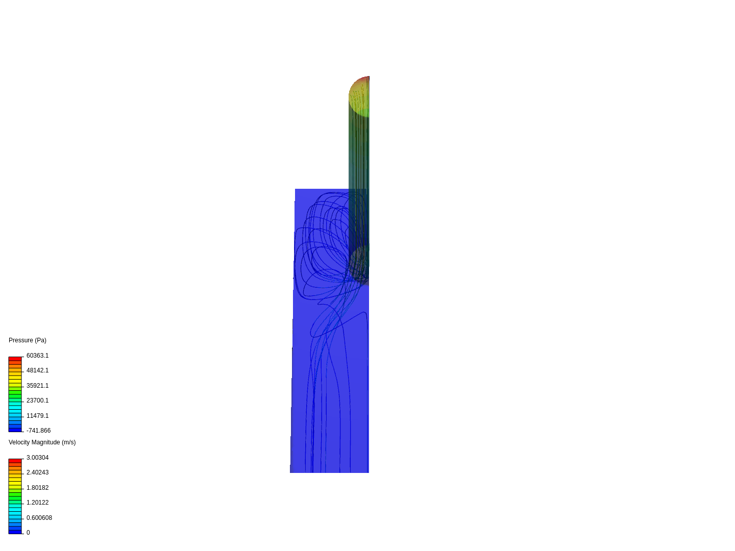 Air flow inside a rectangular bong image