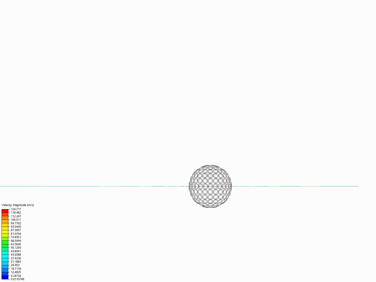 Spinning Golf Ball 60m/s 400 rad/s image