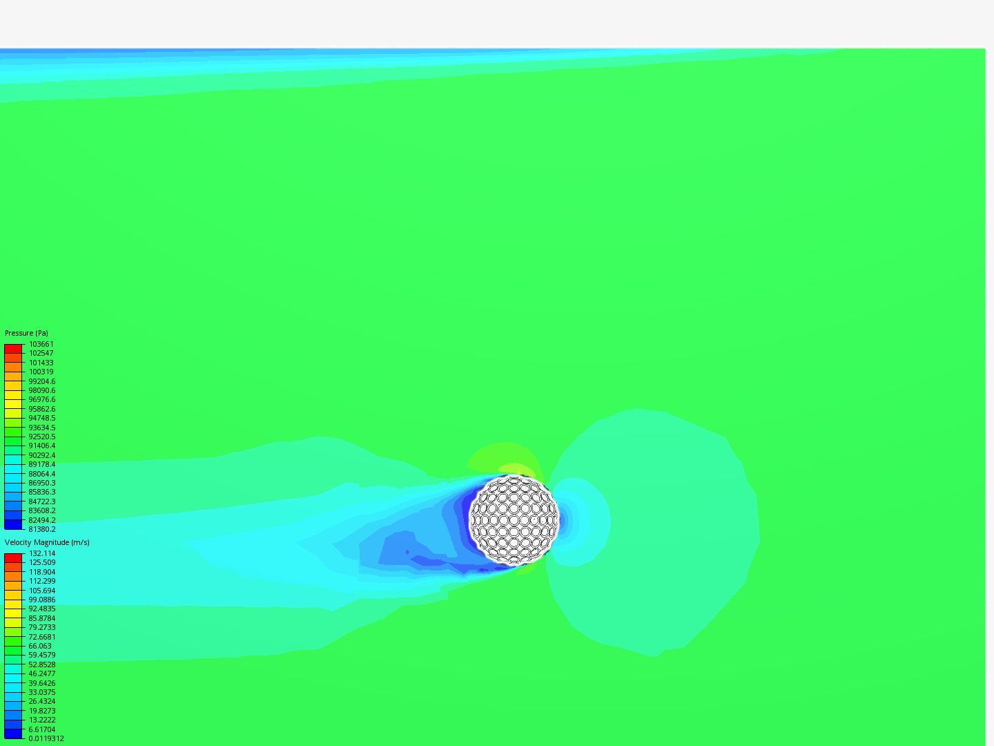 Spinning Golf Ball 60m/s 800 rad/s - Copy image