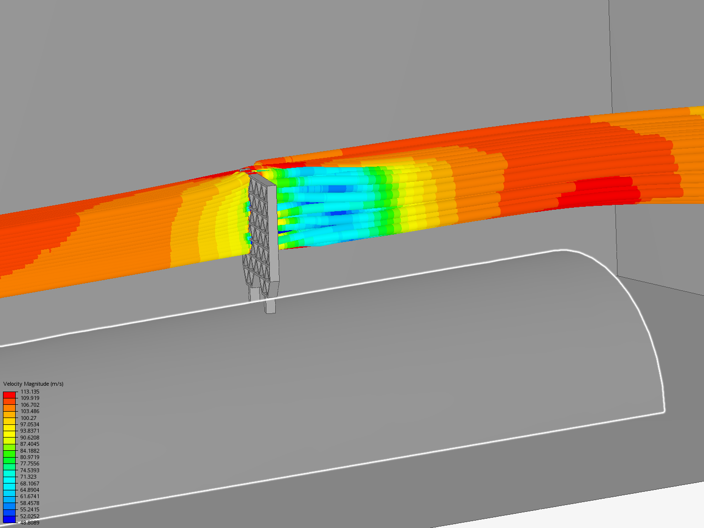 Model 4 Tri-Hex Lattice Fin Testing at 20 degrees AOA image