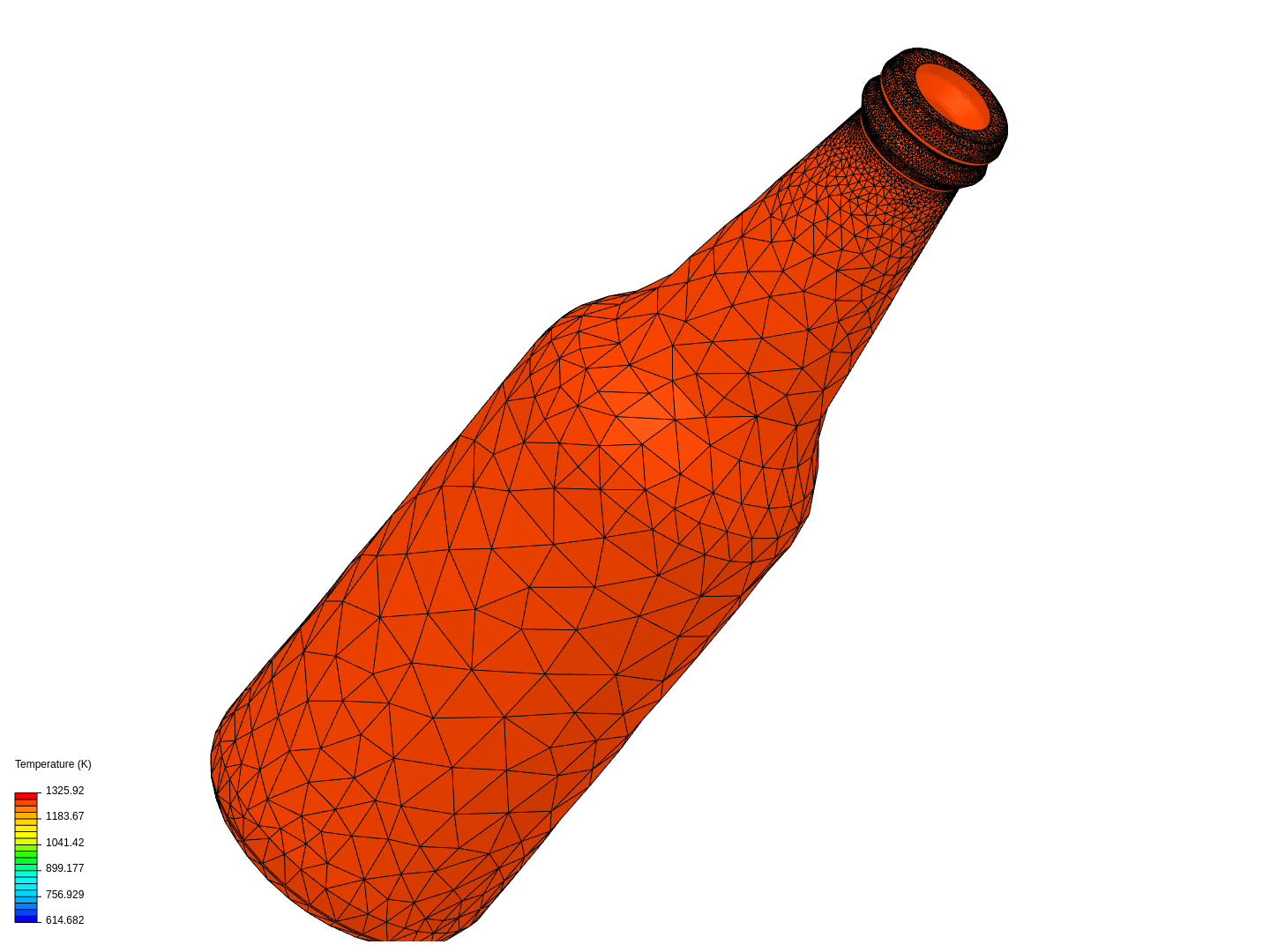 Glass Bottle Thermal analysis | SimScale