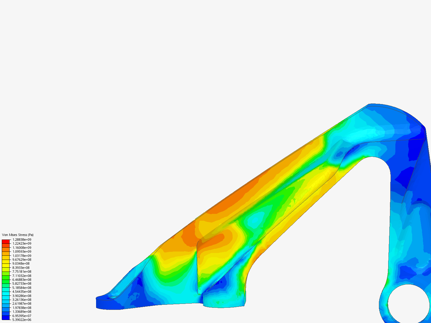 Plate 2: Nonlinear Analysis of Aircraft Engine Bearing Bracket - Sagulay image