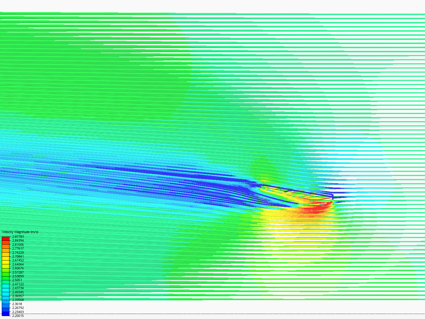 Solar panel flow 10 deg by rscheide | SimScale