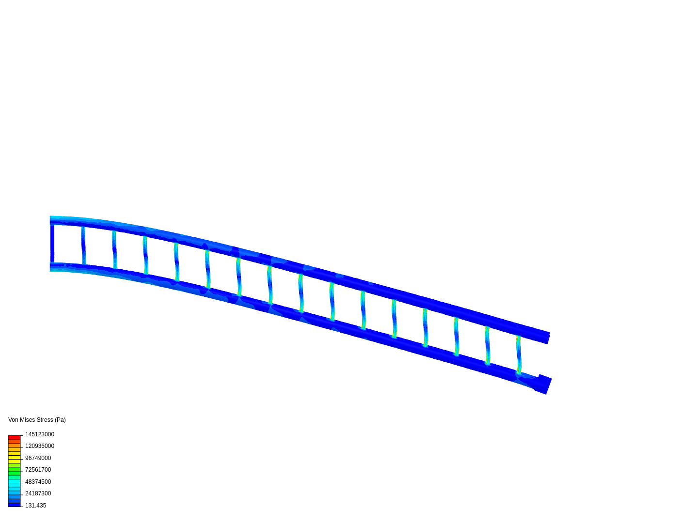 Linear stress analysis of a crane image