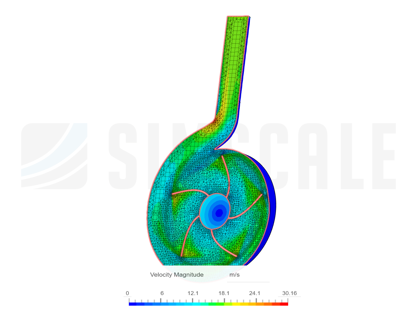 Centrifugal pump CFD image
