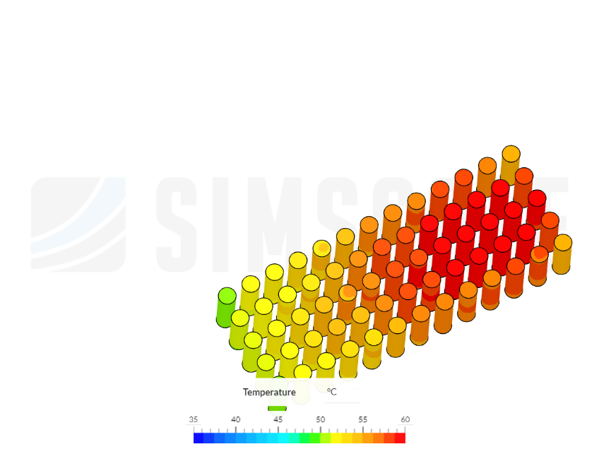 Battery Module Air Cooling System Arrangement 1- CHT simulation image