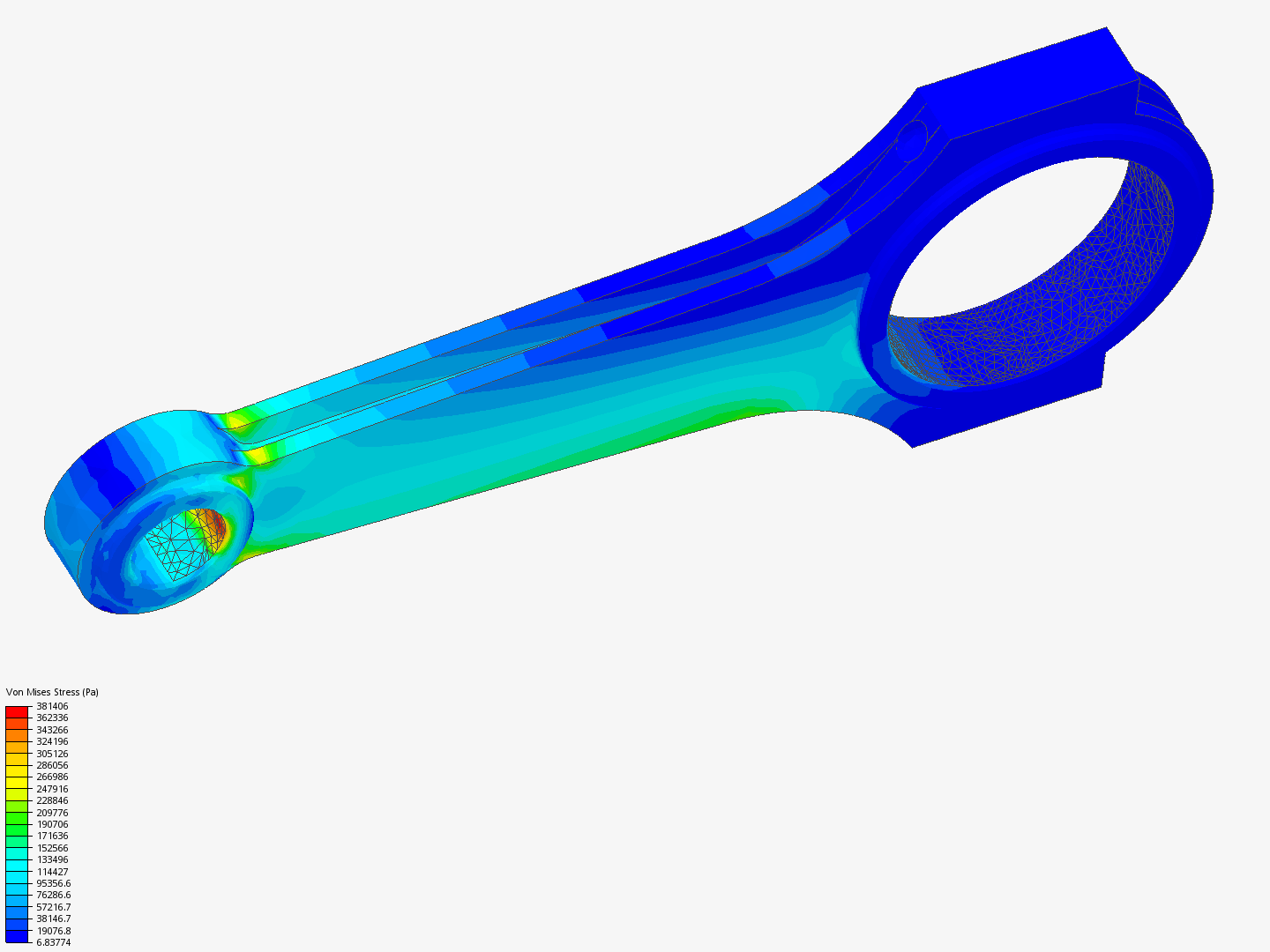 Tutorial 1: Connecting rod stress analysis by shervin_hashem | SimScale