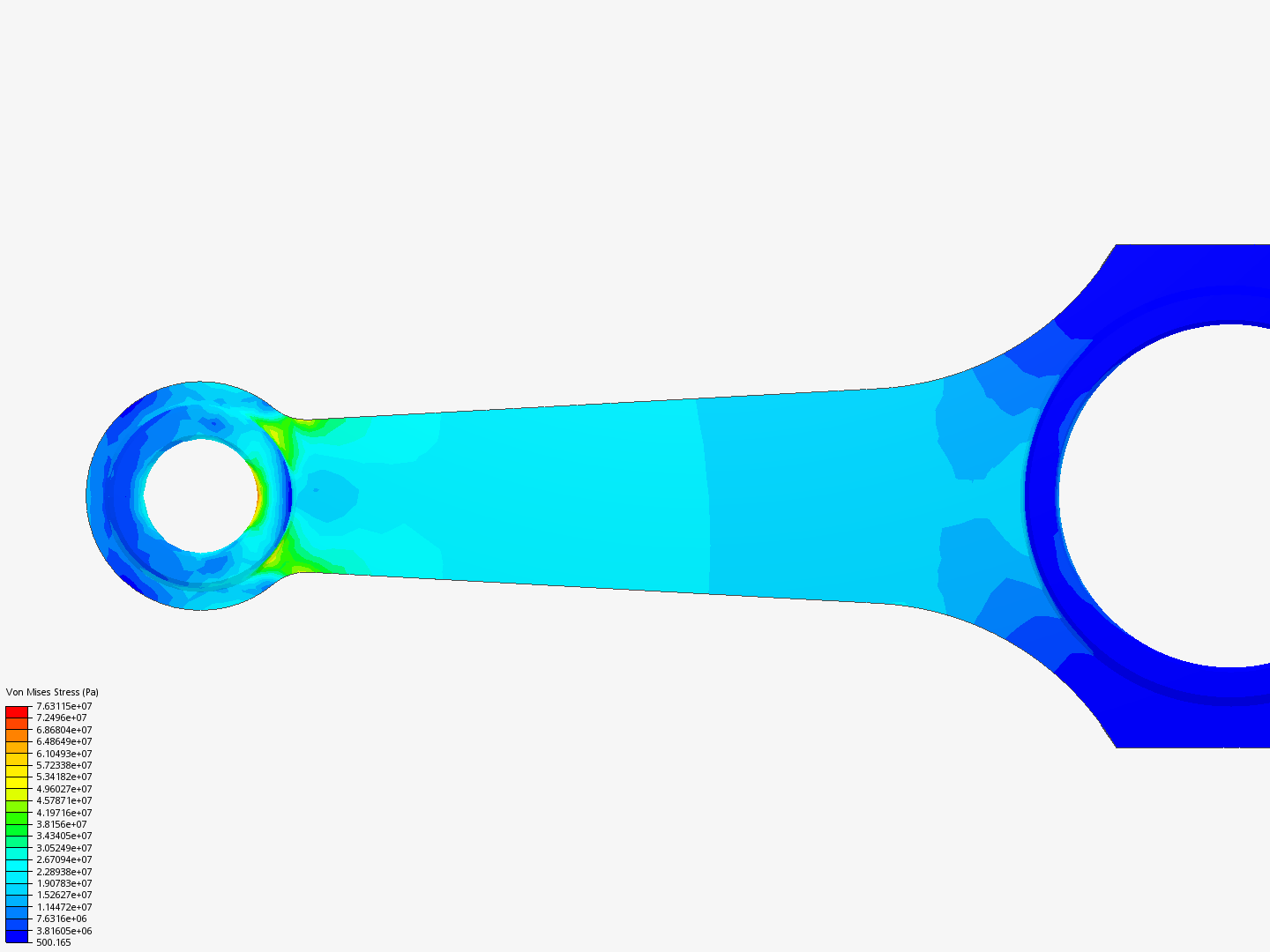 Analysis of con rod by snr SimScale