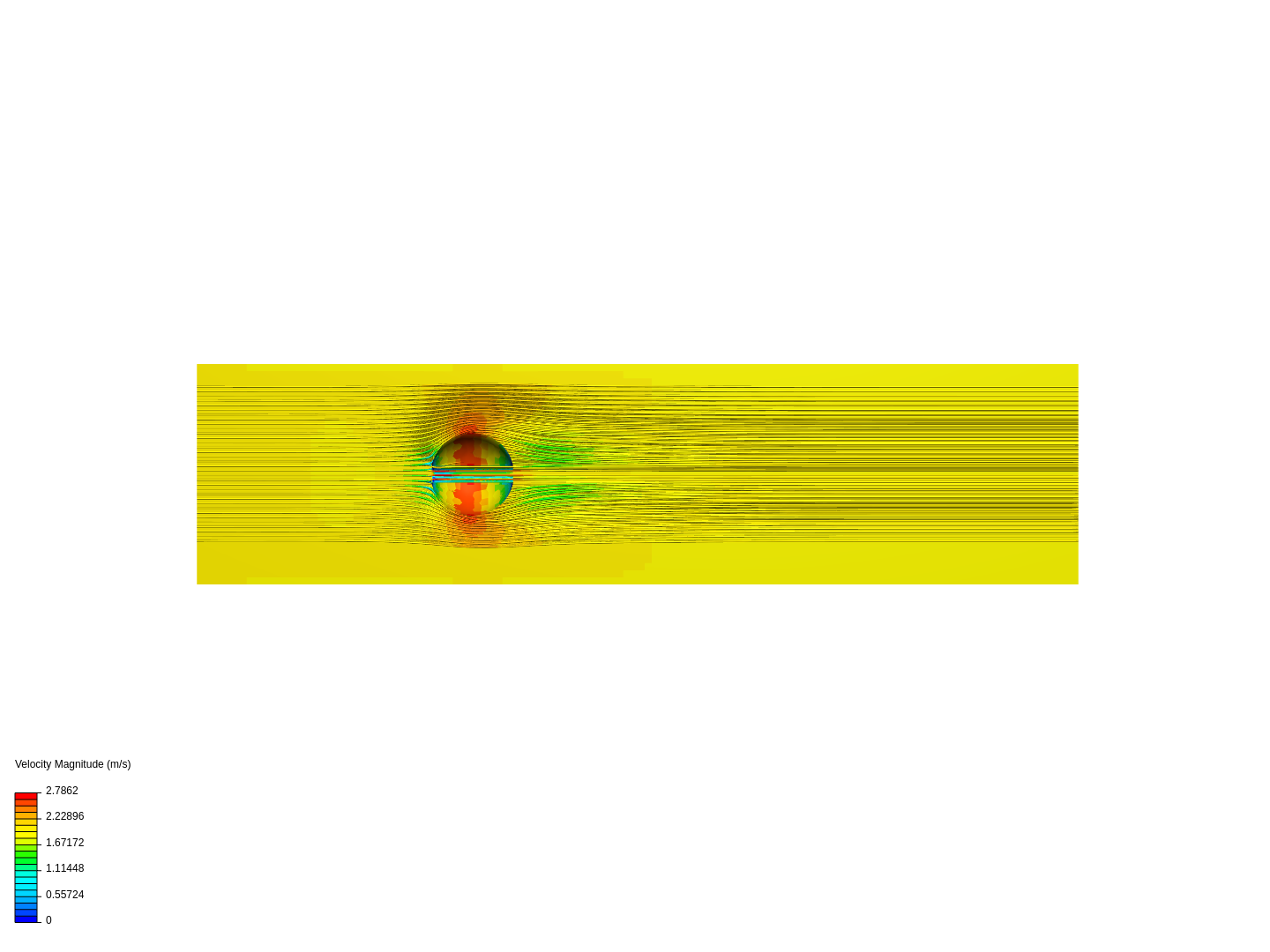 flow over sphere with hole by suhasr1997 | SimScale