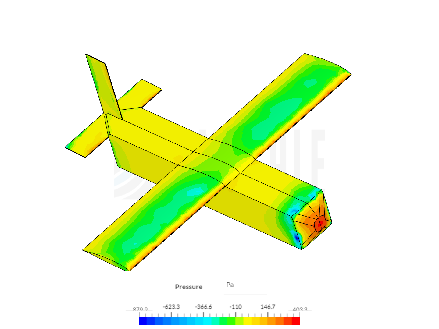 Whole 2021 AIAA airplane CFD analysis image