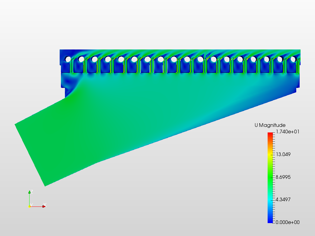 Simulation of air flow through a cooling conveyor  image