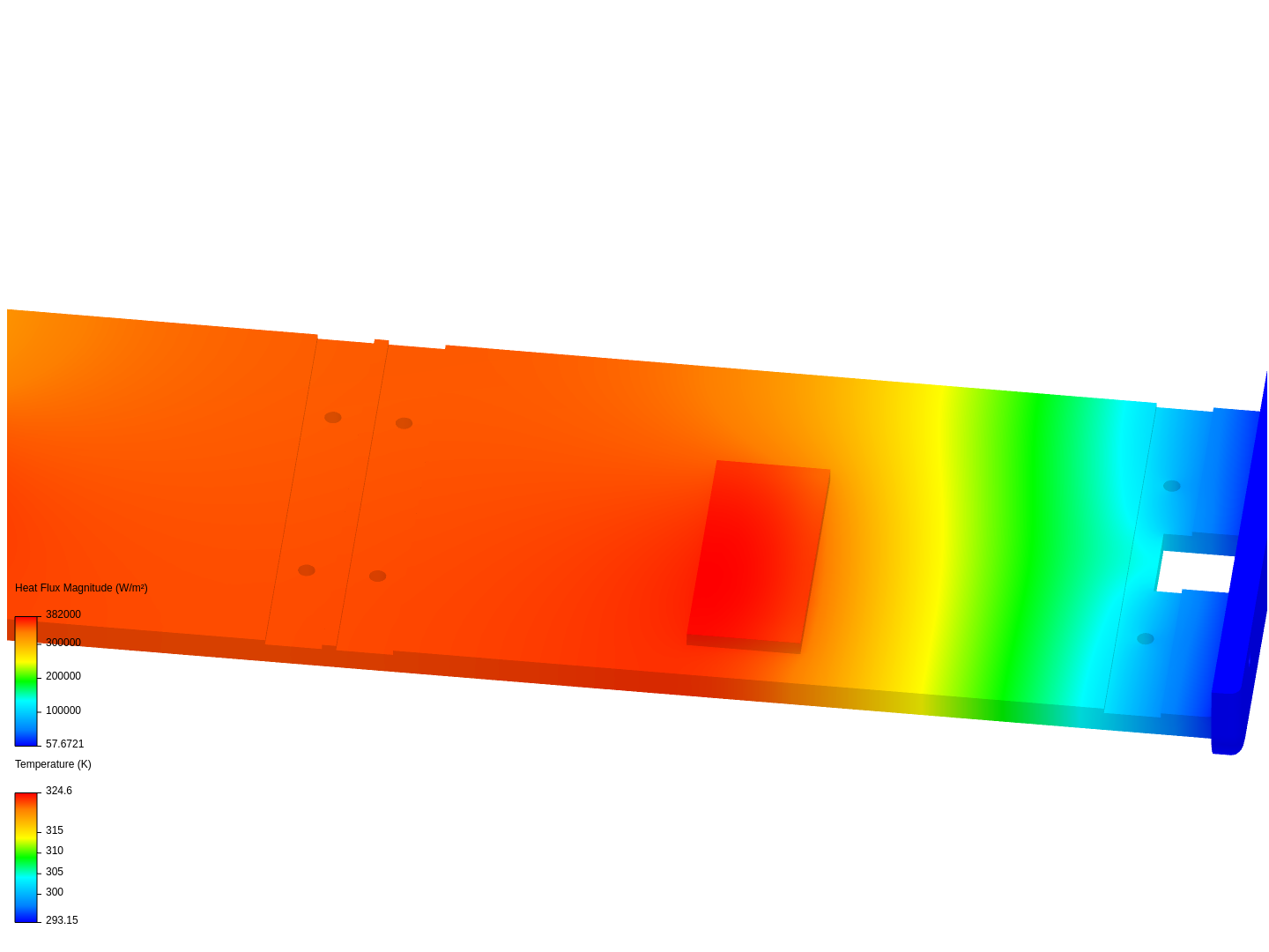 Thruster hull single mount thermal analysis image