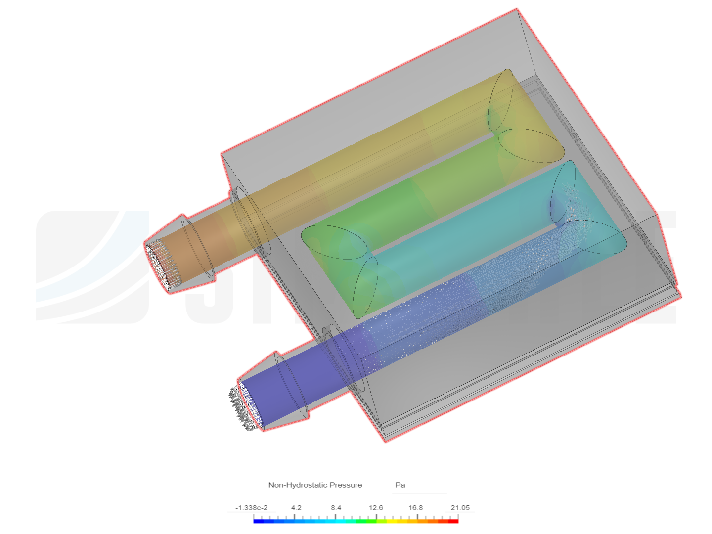 Heat Sink block - CFD image