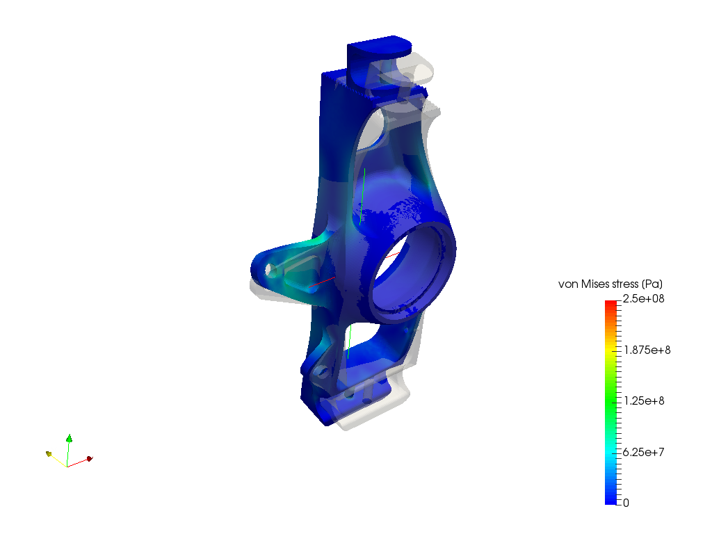FEA for Formula Front Upright image