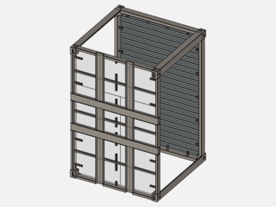 Container_2.4x2.3x3.6_Static Test Analysis Assembly by raydan | SimScale