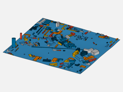 Tech Site wind flow test by dch | SimScale