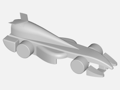 CFD analysis of a F1 in Schools car image