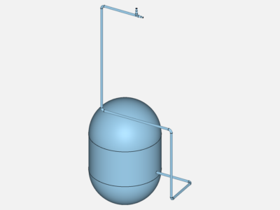 3d pipe and tank - solid model image