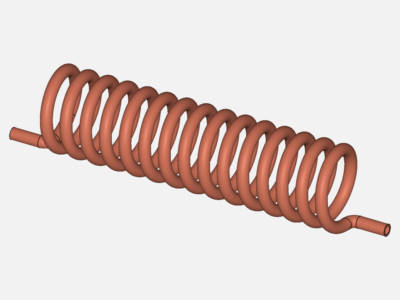 simulation of coil tube heat exchanger image