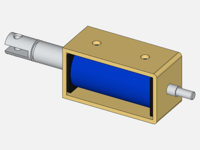 Linear pushing Solenoid-Tutorial CAD image