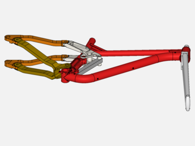 FEA Simulation of a bike frame according to ISO 4210-6 image