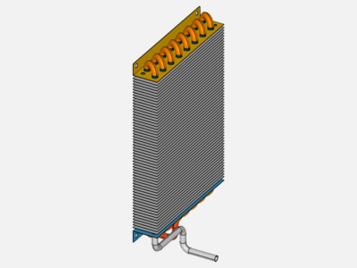 Air Condition Heat Exchanger- Thermo-structural simulation image