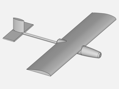 airflow over the wing and body of a hand launched UAV image